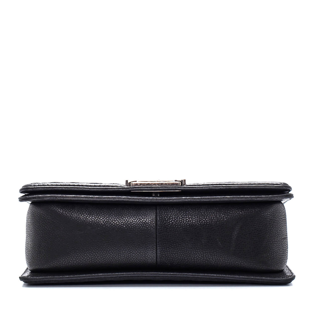 Chanel - Black Caviar Leather Stitch Medium Le Boy Bag